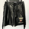 Short / Bermuda vintage Richmond — Similicuir & Franges — (neuf avec étiquette) — taille 36