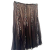 Jupe Fluide Vintage en 100% Soie & Bandes de Paillettes — (Made in Italy) — Taille 38/40/42