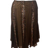 Jupe Fluide Vintage en 100% Soie & Bandes de Paillettes — (Made in Italy) — Taille 38/40/42