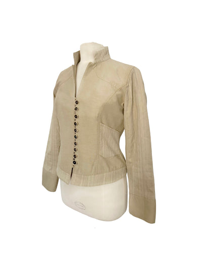 Veste vintage beige style officier – Taille 40