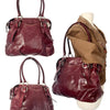 SAC À MAIN VINTAGE EN CUIR BORDEAUX - NANNINI