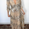 Robe de cérémonie à sequins argentée ( SOLD OUT )