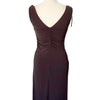 ROBE VINTAGE FRONCÉE MARRON -(MADE IN ITALY) - TAILLE 44 IT - 38/40 FR