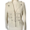 Veste Légère Vintage Style Officier Beige Écru — Taille 40/42