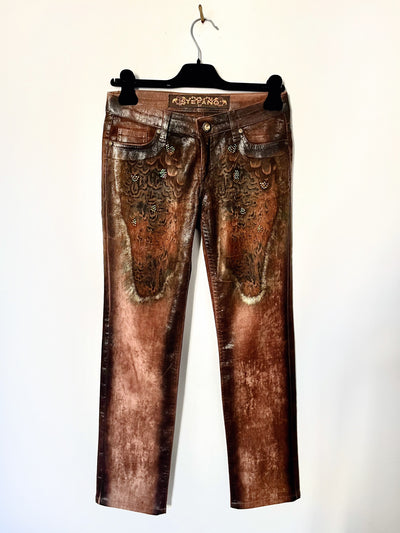 Jean Coupe Droite Effet Daim – Taille XS/S – Très Bon État