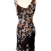 Robe Mi-Longue Fluide et Asymétrique — 38 FR (M) — Imprimé Fleuri Chocolat — Style Romantique Y2K