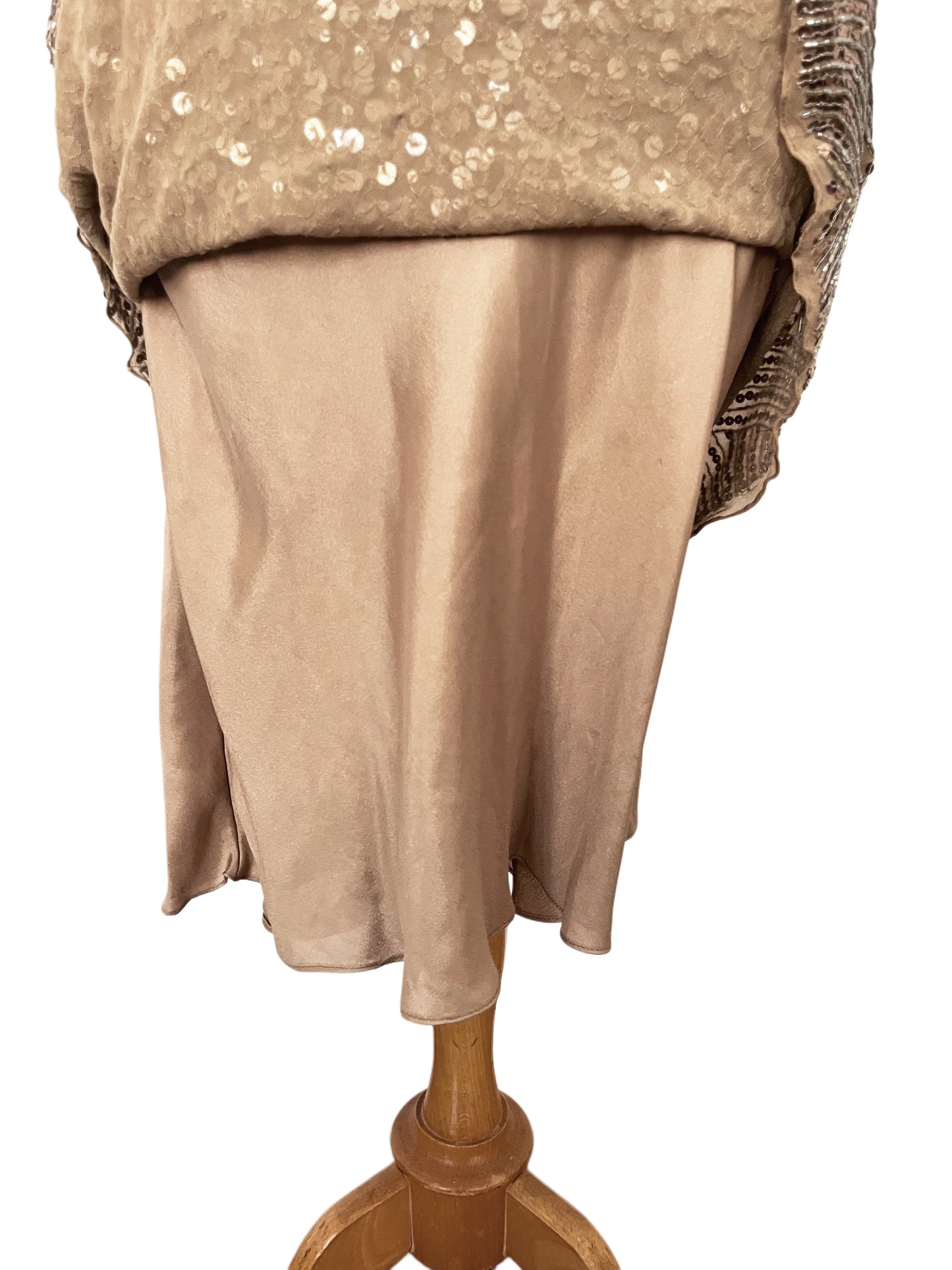 Robe de soirée vintage perlée & sequins – Éclat Rétro – Taille 42