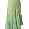 Jupe Midi Taille Basse à Fronces — 40 FR (L) — Vert Pastel Fluo — Style Y2K / Fairycore
