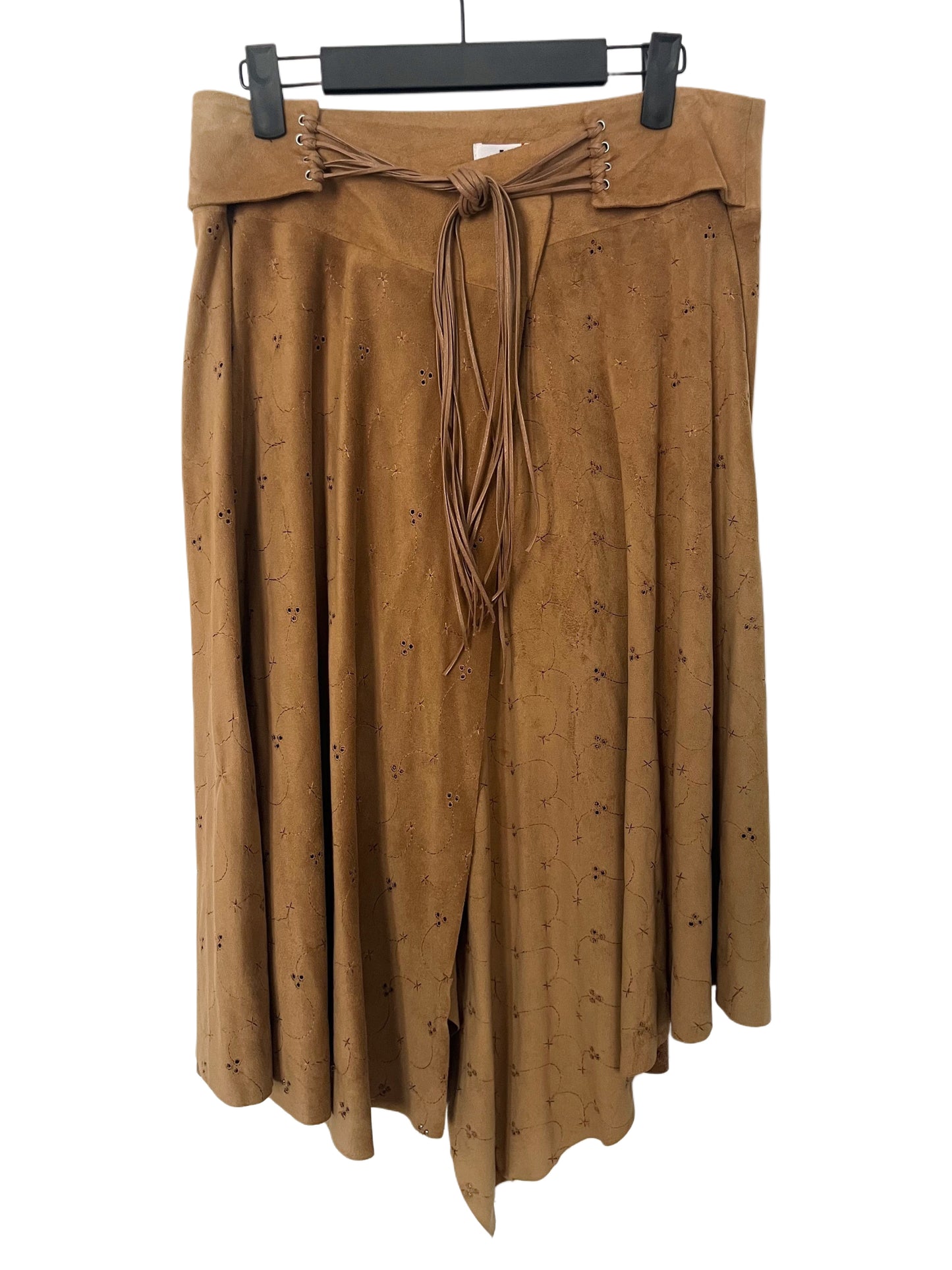 Jupe vintage asymétrique "Peau de Pêche" – Made in Italy – Taille 40