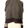 Blouson Aviateur Vintage Cuir Beige Patiné Col XXL — T. 40/42 (46 IT) — Made in Italy