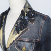 Veste blazer en jean et détails broderies perlés ( SOLD OUT )