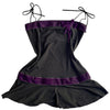 Ensemble Mini Robe / Tunique & Boléro Maille Ajourée Whimsigoth Velours Violet — T. 34/36 (XS/S)