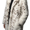 Manteau vintage fausse fourrure léopard blanc - Made in France - L 40/42