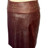 JUPE VINTAGE EN CUIR CLOUTÉE — (MADE IN ITALY) — TAILLE 42 IT 38/40 (M) FR