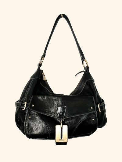 Sac à main Hugo Boss en cuir grainé noir ( SOLD OUT )