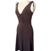 ROBE VINTAGE FRONCÉE MARRON -(MADE IN ITALY) - TAILLE 44 IT - 38/40 FR