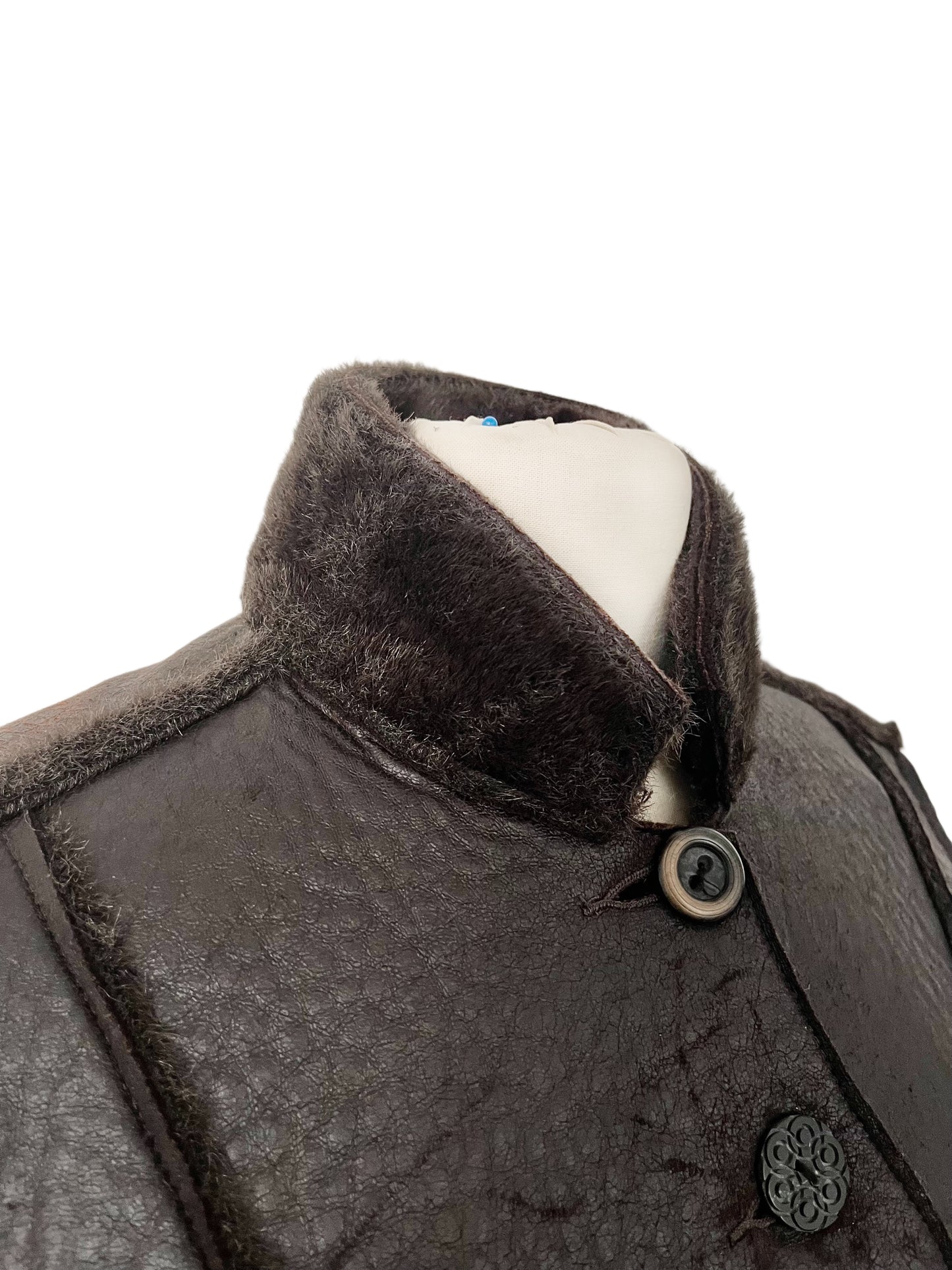 Veste en similicuir et fausse fourrure – Taille 40