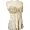 Top Nuisette Romantique Beige — 38/40 FR (M/L) — Dentelle, Coton et Mesh — Style Coquette Y2K