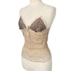Top Lingerie Dentelle Bicolore Vintage Y2K - Fines Bretelles - Taille 38/40 (M/L)