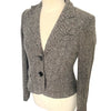 Veste Courte Cintrée Motif Chevrons Style Preppy / Tweed — T. 38