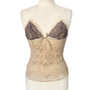 Top Lingerie Dentelle Bicolore Vintage Y2K - Fines Bretelles - Taille 38/40 (M/L)