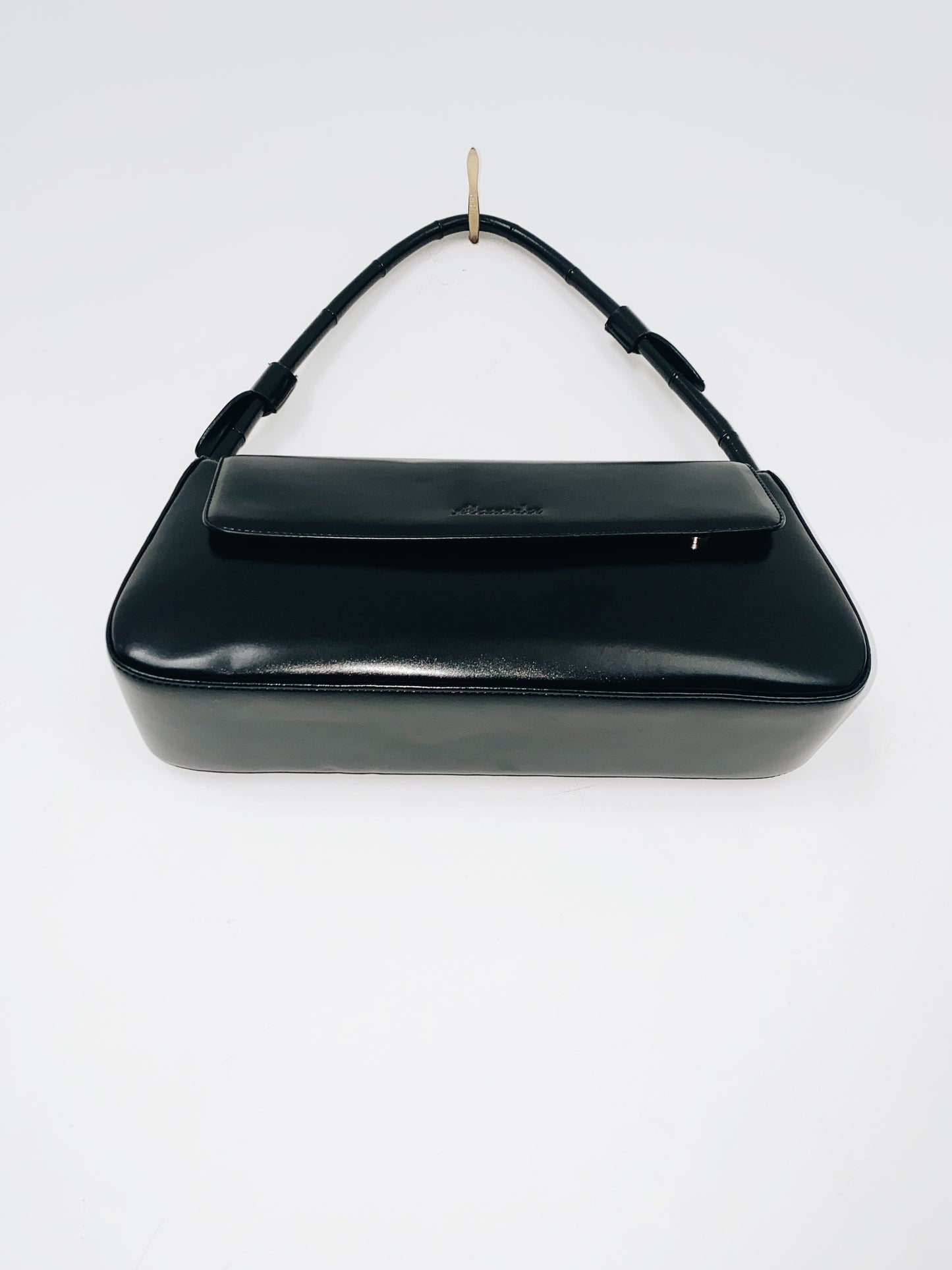 Sac à Main Baguette en Cuir Lisse Noir Alexander ( SOLD OUT )