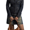 Veste Vintage en Denim Brut Cintrée à Boutons Pression — Taille S/36 — Denim premium