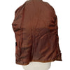 Monica – Veste blazer vintage en cuir véritable lisse noisette, taille 38
