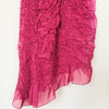 Robe smocks asymétrique fushia