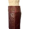 JUPE VINTAGE EN CUIR CLOUTÉE — (MADE IN ITALY) — TAILLE 42 IT 38/40 (M) FR