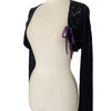 Ensemble Mini Robe / Tunique & Boléro Maille Ajourée Whimsigoth Velours Violet — T. 34/36 (XS/S)