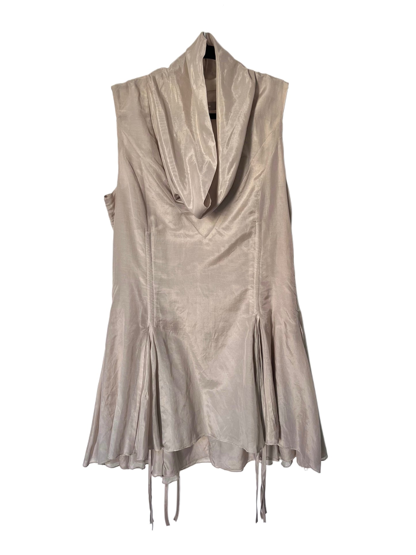 Robe Courte Col Bénitier Iridescente Coton & Soie — T. 38 (M) — Made in Belgium