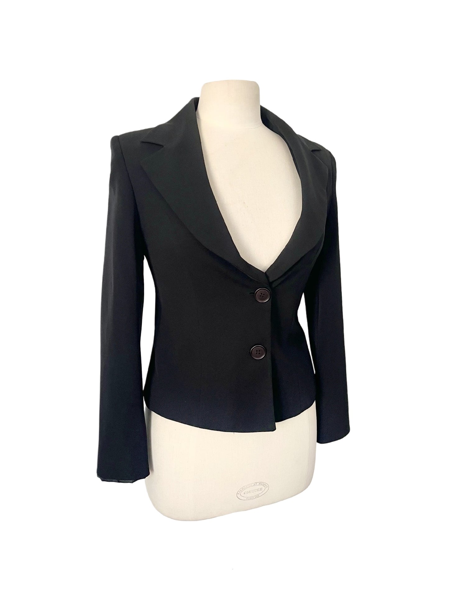 Veste Blazer Vintage 90s/Y2K - Coupe Cintrée & Col Plongeant - Made in Italy - Taille 40 (L)