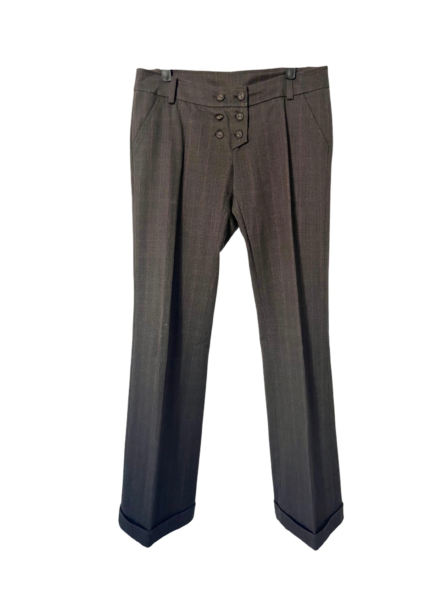 Pantalon De Costume Vintage Taille Basse Coupe Droite  (Made In Italy) Taille 40/42