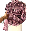 Veste Courte Satin Violet Style Whimsigoth & Détails Effilochés — T. 38 (M) — Made in Italy