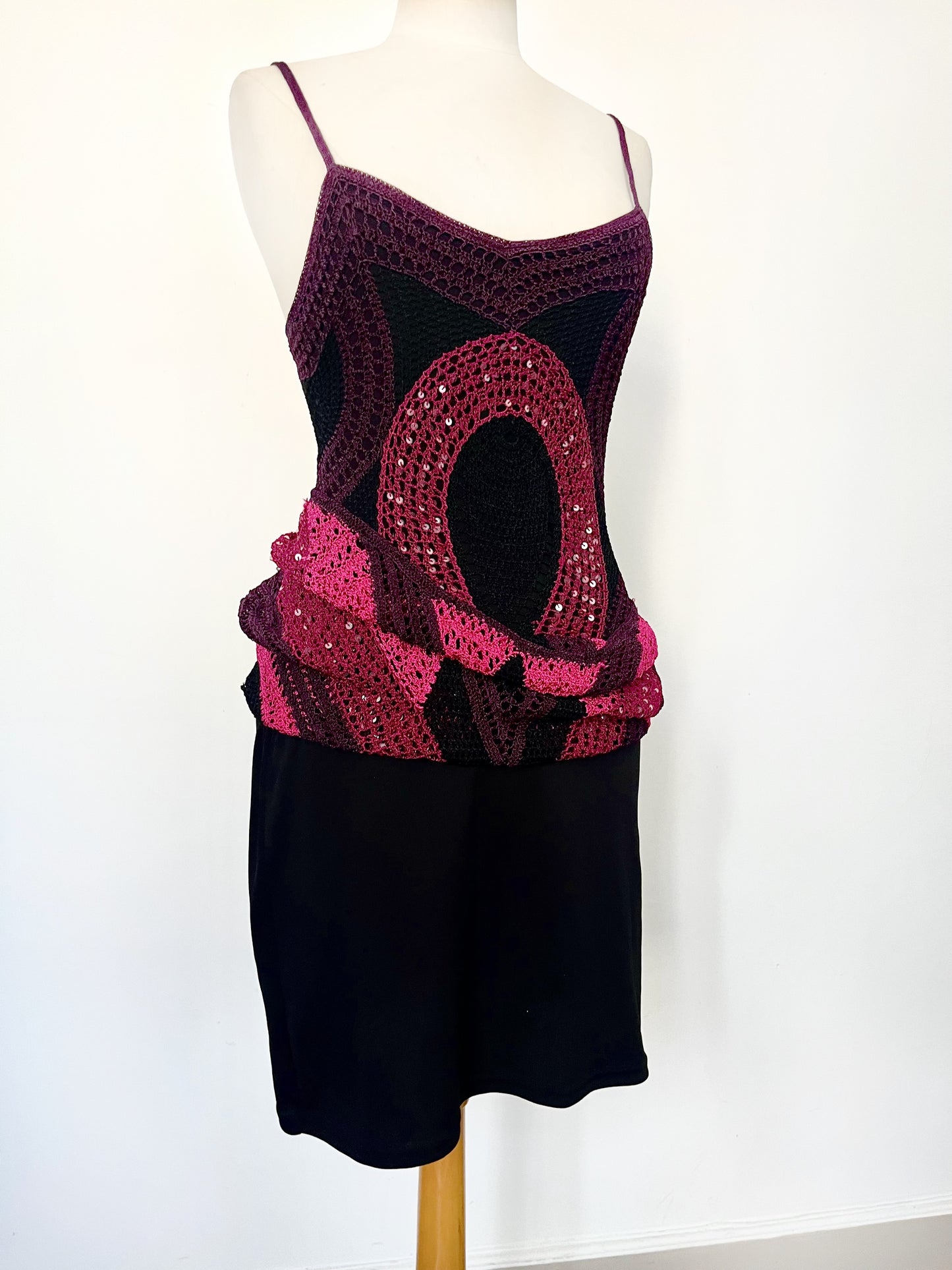 Robe estivale mi-longue en crochet doublé – Taille 38