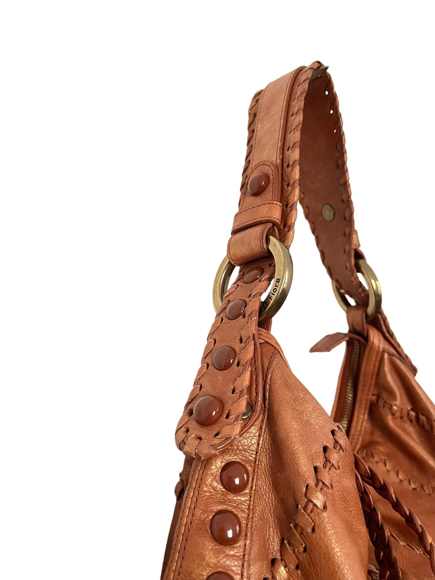 SAC HOBO VINTAGE EN CUIR TRAVAILLÉ - ISABELLA FIORE ( MODÈLE RARE )