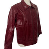 JAMIE – Veste vintage en cuir véritable bordeaux – Taille L
