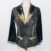 Veste blazer en jean et détails broderies perlés ( SOLD OUT )