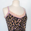 Twin-set parme / leopard ( top + gilet )