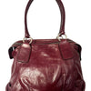 SAC À MAIN VINTAGE EN CUIR BORDEAUX - NANNINI