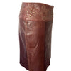 JUPE VINTAGE EN CUIR CLOUTÉE — (MADE IN ITALY) — TAILLE 42 IT 38/40 (M) FR