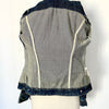 Veste en jean vintage cintrée à épaules bouffantes – Taille 38