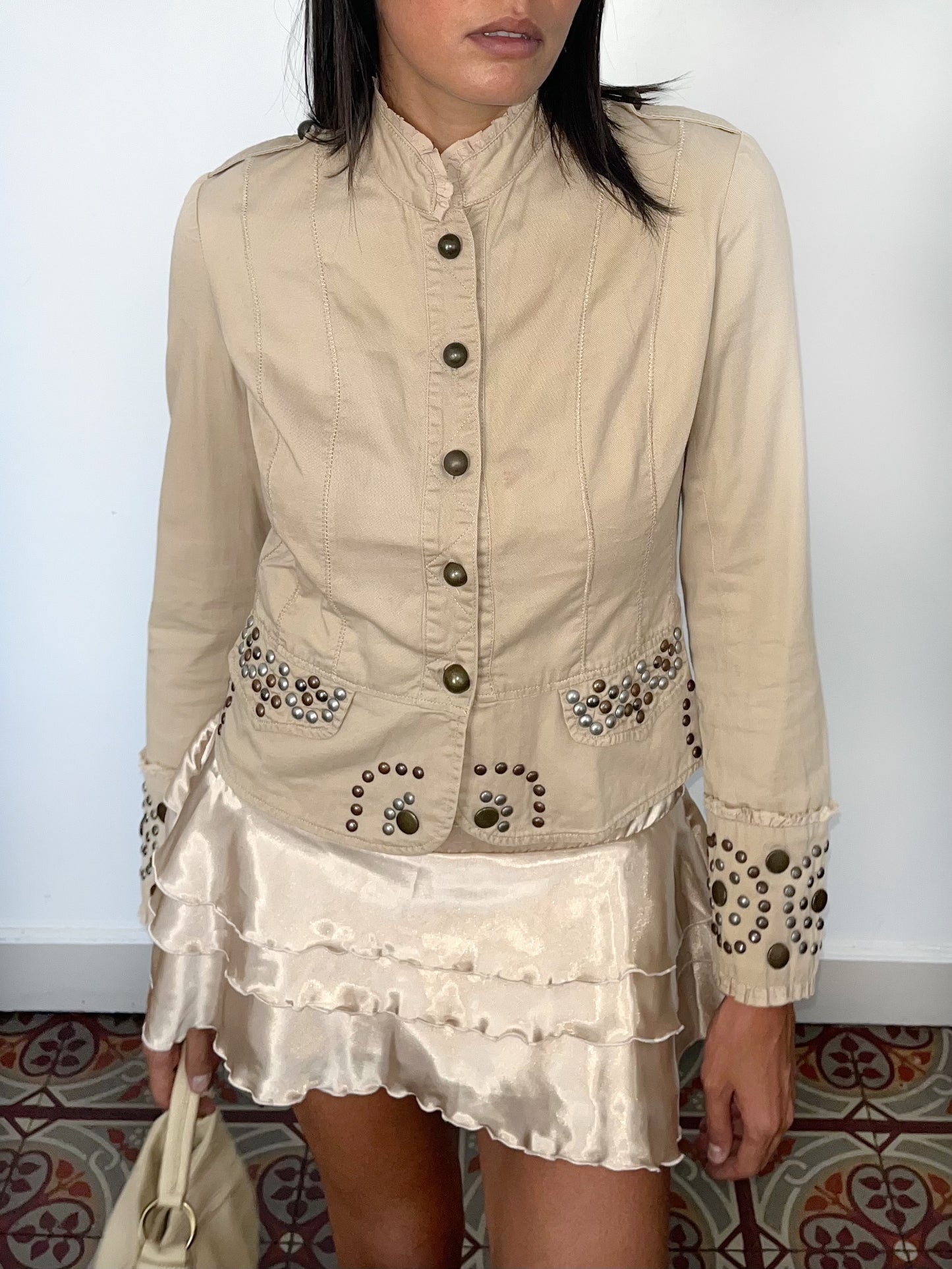 Veste vintage légère style officier – Taille 38