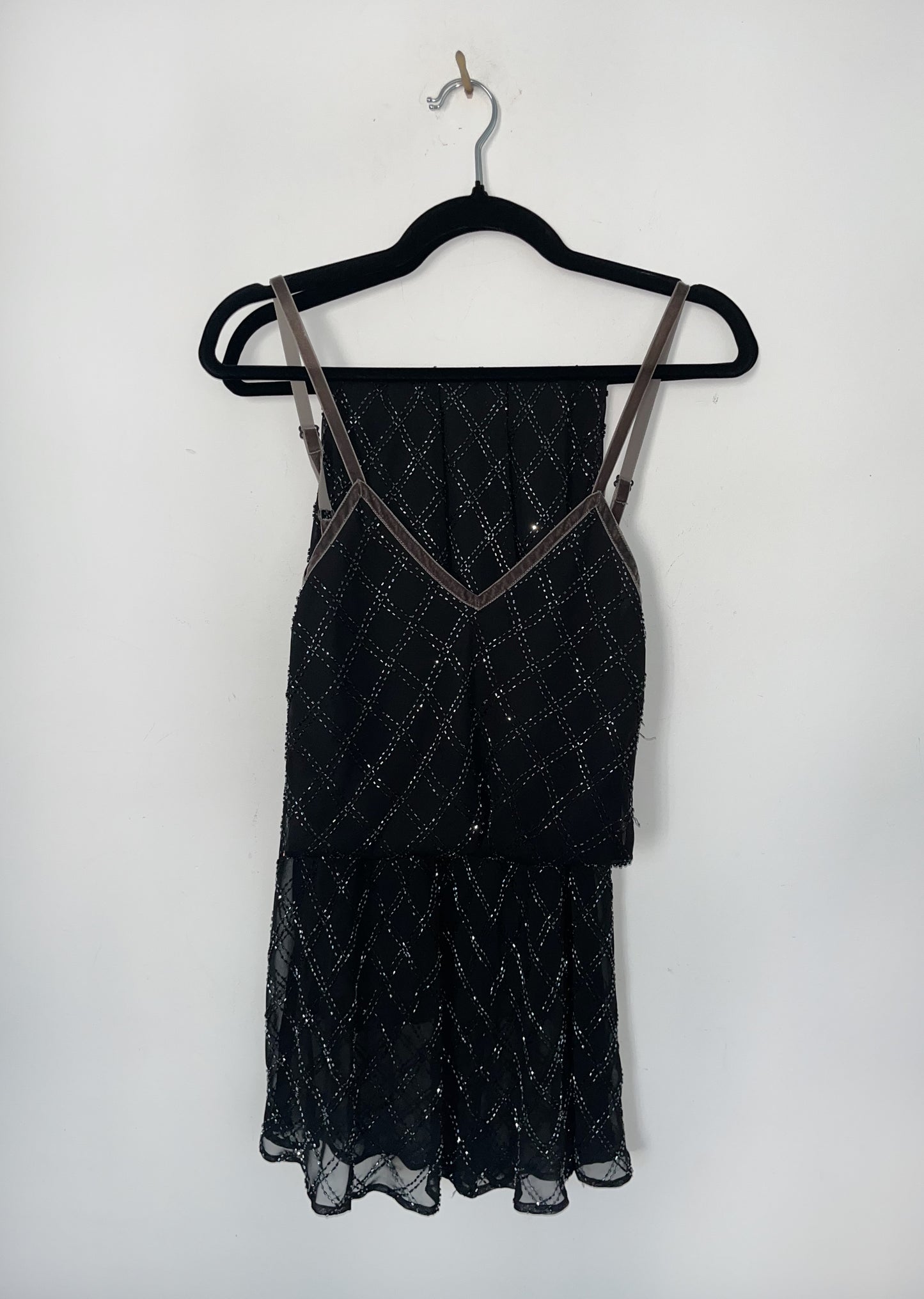 Robe de soirée vintage longue à fines bretelles – Taille 36/38