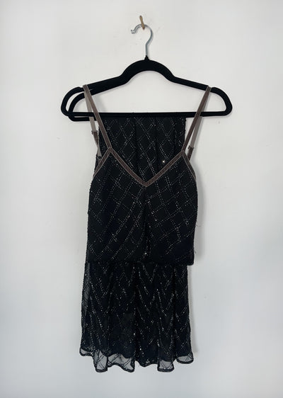 Robe de soirée vintage longue à fines bretelles – Taille 36/38