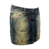 Mini Jupe Vintage en Jean délavé & Patchwork — Y2K — taille 38/40