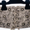 Ceinture corset grise indie chic