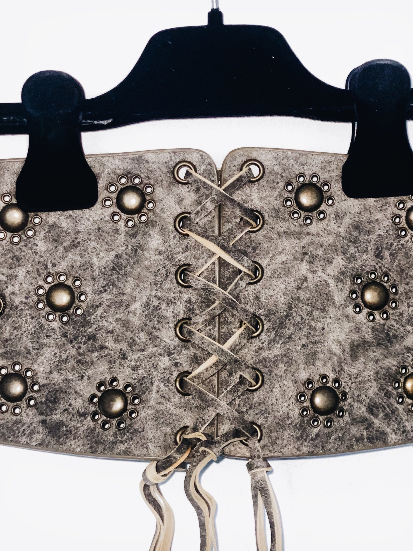 Ceinture corset grise indie chic