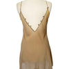 Robe Style Lingerie en Mousseline Beige — 34/36 (XS/S) — Dentelle, Strass & Dos Corset — Style Coquette / Fairycore Y2K